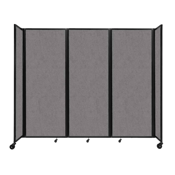 Room Divider 360 Folding Portable Partition 8'6" x 7'6" Slate Fabric